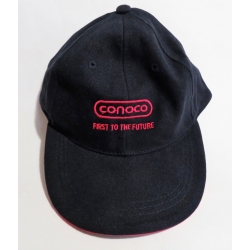 CONOCO Oil Co black Logo baseball cap genuine Authorised Product (800.CBCAP)